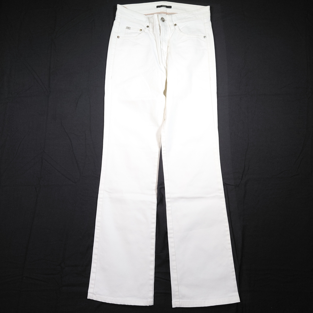 Hugo BOSS Women's Jeans Pants Cotton Blend White Italian 26/34
